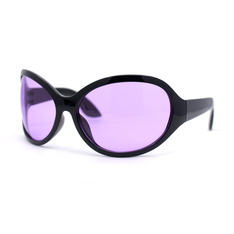 Retro Oversize Round Wrap Around Minimal 90s Dragonfly Sunglasses