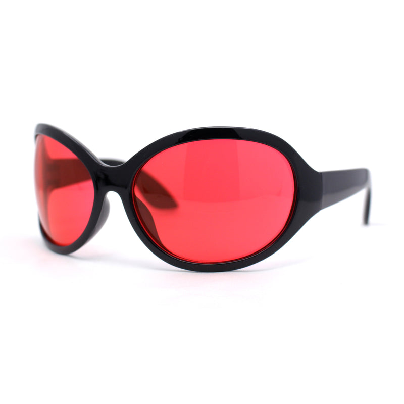 Retro Oversize Round Wrap Around Minimal 90s Dragonfly Sunglasses