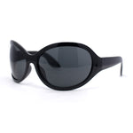 Retro Oversize Round Wrap Around Minimal 90s Dragonfly Sunglasses