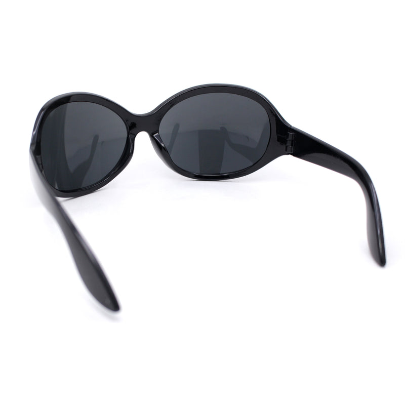 Retro Oversize Round Wrap Around Minimal 90s Dragonfly Sunglasses