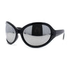 Retro Oversize Round Wrap Around Minimal 90s Dragonfly Sunglasses