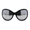 Retro Oversize Round Wrap Around Minimal 90s Dragonfly Sunglasses