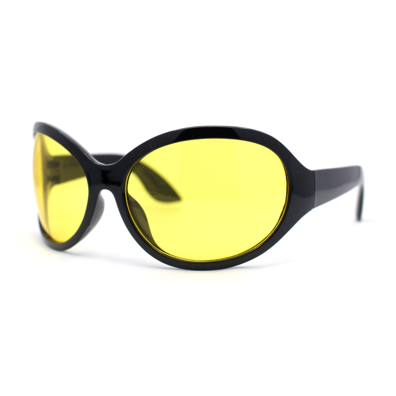 Retro Oversize Round Wrap Around Minimal 90s Dragonfly Sunglasses