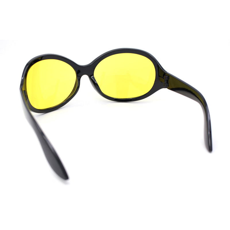 Retro Oversize Round Wrap Around Minimal 90s Dragonfly Sunglasses