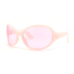 Retro Oversize Round Wrap Around Minimal 90s Dragonfly Sunglasses