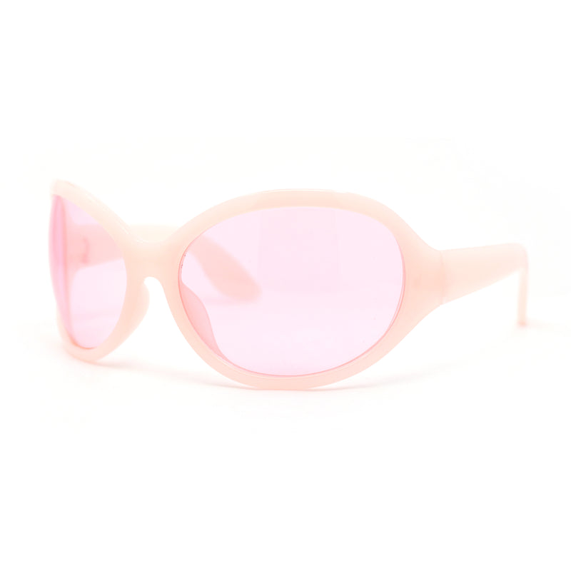 Retro Oversize Round Wrap Around Minimal 90s Dragonfly Sunglasses