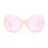 Retro Oversize Round Wrap Around Minimal 90s Dragonfly Sunglasses