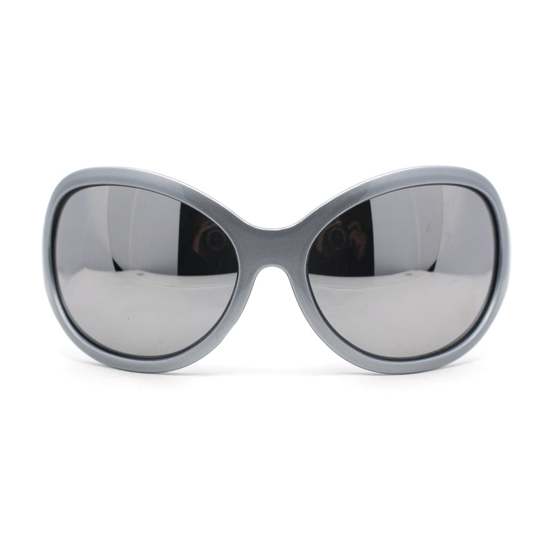 Retro Oversize Round Wrap Around Minimal 90s Dragonfly Sunglasses