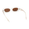 Womens Retro Mod Oval Thick Plastic Fashion Chic Sunglasses