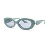 Womens Retro Mod Oval Thick Plastic Fashion Chic Sunglasses