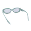 Womens Retro Mod Oval Thick Plastic Fashion Chic Sunglasses