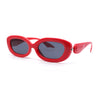 Womens Retro Mod Oval Thick Plastic Fashion Chic Sunglasses