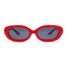 Womens Retro Mod Oval Thick Plastic Fashion Chic Sunglasses