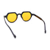 Mens Vintage Hipster Vibe Thin Plastic Round Horn Rim Retro Sunglasses