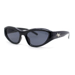 Trendy 90s Sport Styling Retro Narrow Wrap Cat Eye Plastic Sunglasses