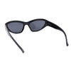 Trendy 90s Sport Styling Retro Narrow Wrap Cat Eye Plastic Sunglasses