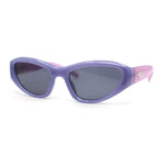 Trendy 90s Sport Styling Retro Narrow Wrap Cat Eye Plastic Sunglasses