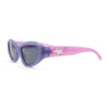 Trendy 90s Sport Styling Retro Narrow Wrap Cat Eye Plastic Sunglasses