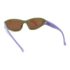 Trendy 90s Sport Styling Retro Narrow Wrap Cat Eye Plastic Sunglasses