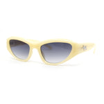 Trendy 90s Sport Styling Retro Narrow Wrap Cat Eye Plastic Sunglasses