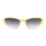 Trendy 90s Sport Styling Retro Narrow Wrap Cat Eye Plastic Sunglasses