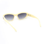 Trendy 90s Sport Styling Retro Narrow Wrap Cat Eye Plastic Sunglasses