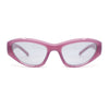 Trendy 90s Sport Styling Retro Narrow Wrap Cat Eye Plastic Sunglasses
