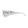 Trendy Vented 90s Sport Wrap Around Thick Arm Plastic Rectangular Sunglasses