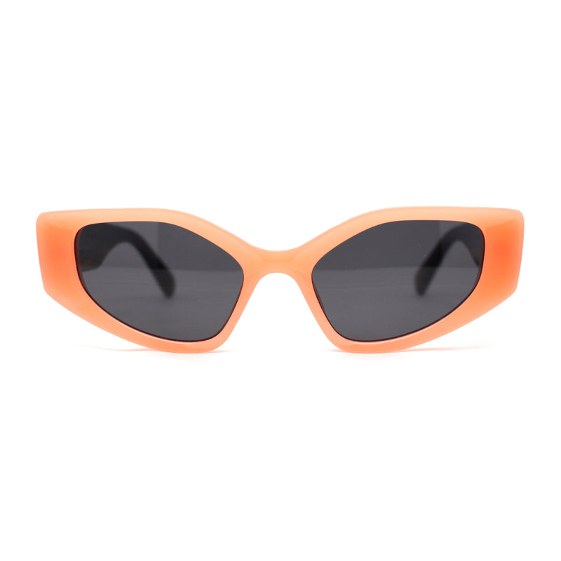 Womens Mod Squared Cat Eye Plastic Chic Fashion Retro Sunglasses