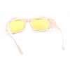 Super Funky Shoe Lace Trim Rectangular Wrap Around Plastic Sunglasses