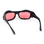 Super Funky Shoe Lace Trim Rectangular Wrap Around Plastic Sunglasses