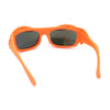 Super Funky Shoe Lace Trim Rectangular Wrap Around Plastic Sunglasses