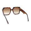 Womens Oversized Glitter Squared Rectangular Butterfly Plastic Sunglasses