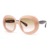 Womens Mod Chic Oversized Round Thick Butterfly Plastic Designer Sunglasses