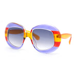 Womens Mod Chic Oversized Round Thick Butterfly Plastic Designer Sunglasses