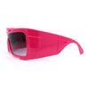 XXL Curved Wrap Around Rectangular Thick Arm Sport Plastic Sunglasses