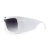 XXL Curved Wrap Around Rectangular Thick Arm Sport Plastic Sunglasses