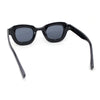 Trendy Hipster Small Rectangular Dimensional Thick Frame Horn Rim Sunglasses