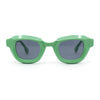 Trendy Hipster Small Rectangular Dimensional Thick Frame Horn Rim Sunglasses