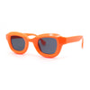 Trendy Hipster Small Rectangular Dimensional Thick Frame Horn Rim Sunglasses