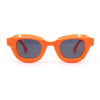 Trendy Hipster Small Rectangular Dimensional Thick Frame Horn Rim Sunglasses