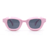 Trendy Hipster Small Rectangular Dimensional Thick Frame Horn Rim Sunglasses