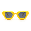 Trendy Hipster Small Rectangular Dimensional Thick Frame Horn Rim Sunglasses