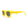 Trendy Hipster Small Rectangular Dimensional Thick Frame Horn Rim Sunglasses