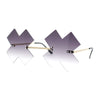 Unique Rimless Metal Frame X Shape Lens Funky Party Shade Sunglasses