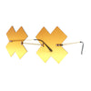 Unique Rimless Metal Frame X Shape Lens Funky Party Shade Sunglasses