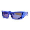 Trendy Devil Horn Thick Rectangle Plastic Flat Top Sunglasses