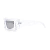 Trendy Devil Horn Thick Rectangle Plastic Flat Top Sunglasses