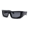 Trendy Devil Horn Thick Rectangle Plastic Flat Top Sunglasses