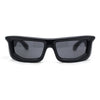 Trendy Devil Horn Thick Rectangle Plastic Flat Top Sunglasses